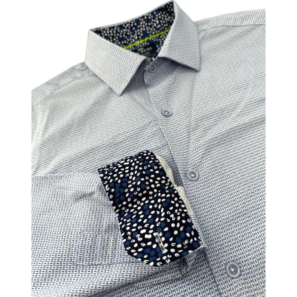TOM BAINE Slim Fit Performance Collection Light Blue Shirt Men's XL 17/17.5 - Picture 4 of 9